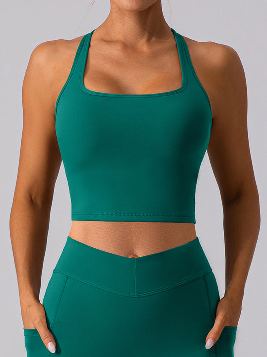 St Patricks Day Outfits Square Neck Racerback Cropped Tank