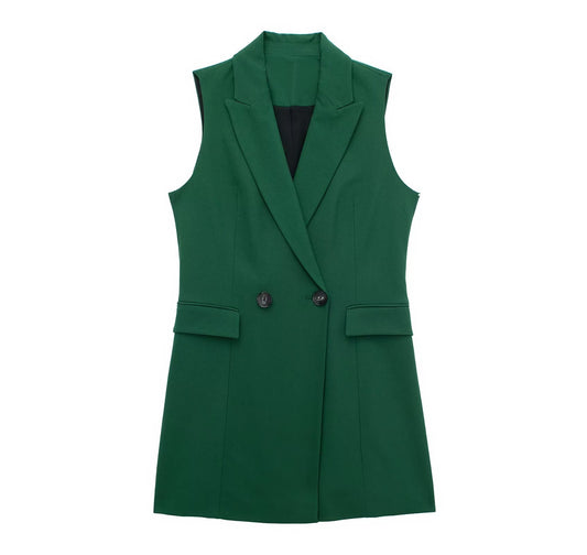 St Patricks Day Outfits Spring Outfits 2024 | Emerald Green Long Vest