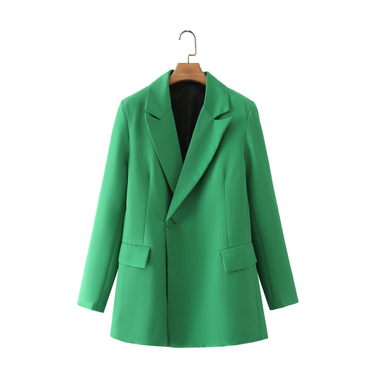 St Patricks Day Outfits Spring Outfits 2024 | Elegant Green Blazer