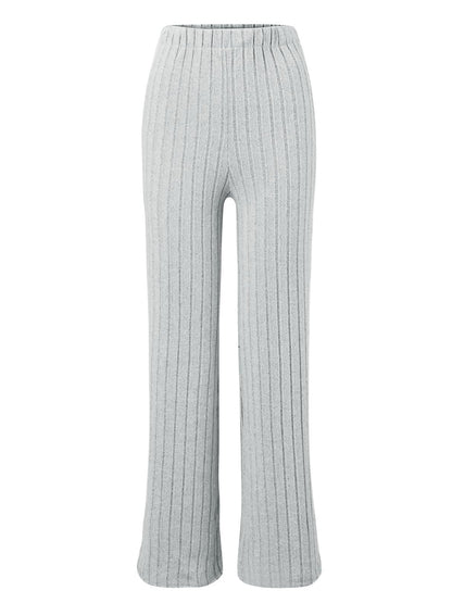 Ribbed Mock Neck Long Sleeve Top and Pants Set