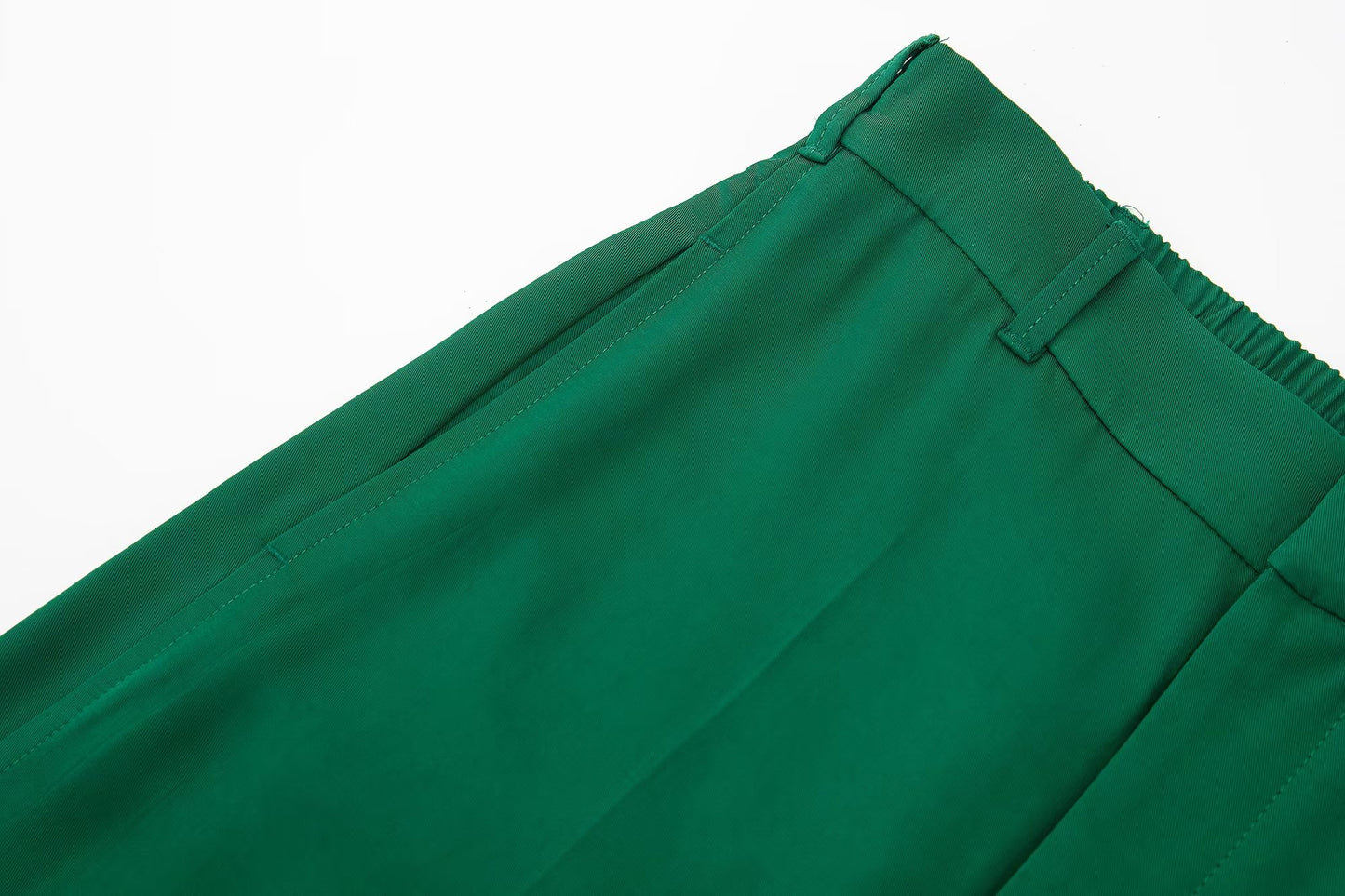 Green Aesthetic Outfits | Green Wide Leg Trousers