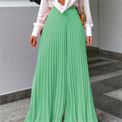 Fall Outfits 2022 | Plisse Pleated Wide Leg Pants