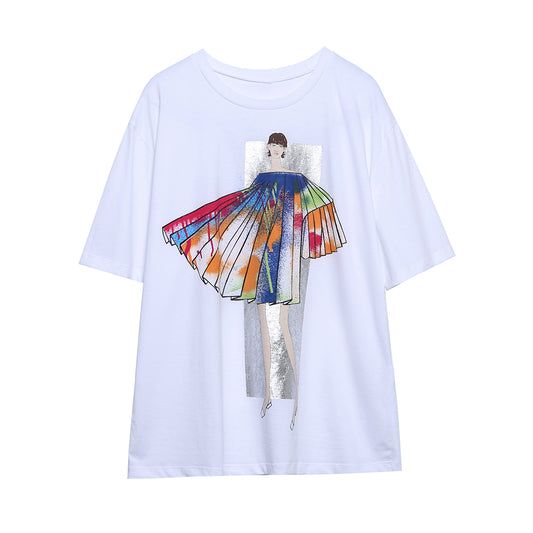 Spring Outfits 2024 | Fashion Week Girl Aesthetic Cotton T-shirt