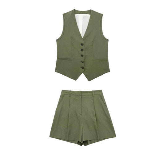 St Patricks Day Outfits Shorts Outfits | Cotton Vest Green Shorts Outfits 2 -piece Set add each item separately