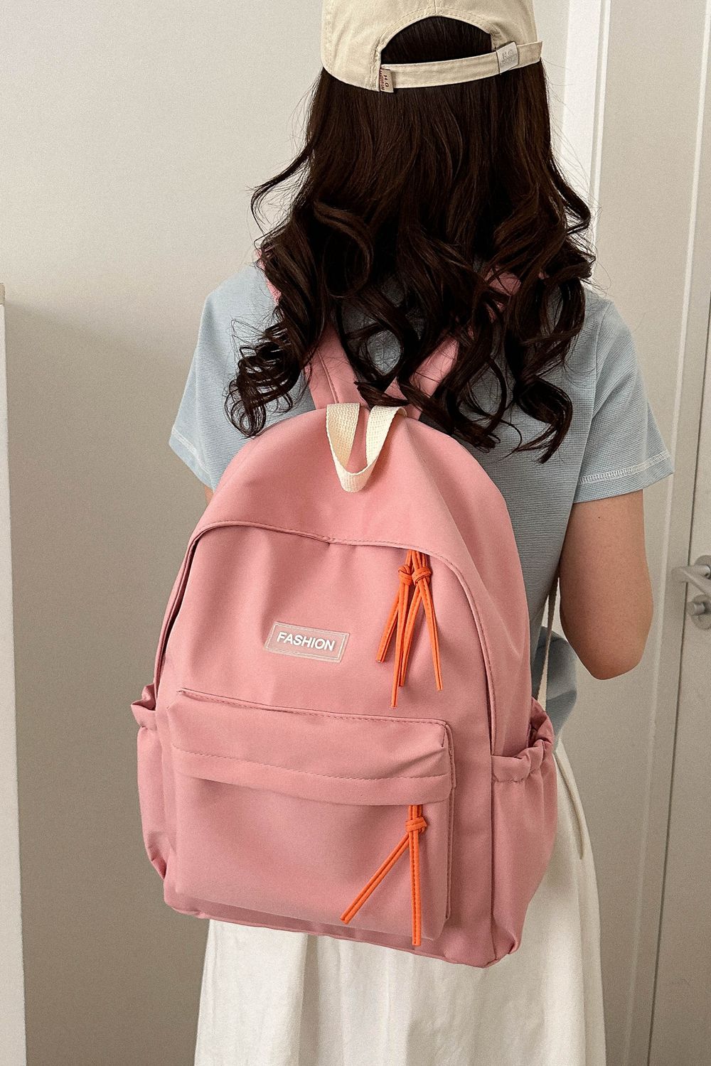 pink fashion backpack