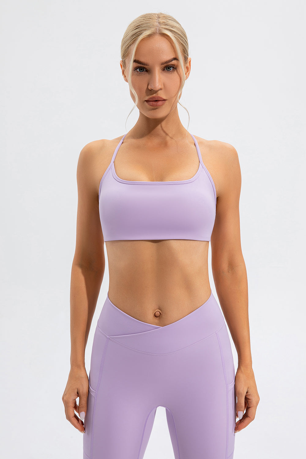 Fashion Trends 2024, Lilac Lavender Crisscross Spaghetti Strap Active Cami