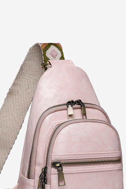 Light Pink It's Your Time Leather Sling Bag