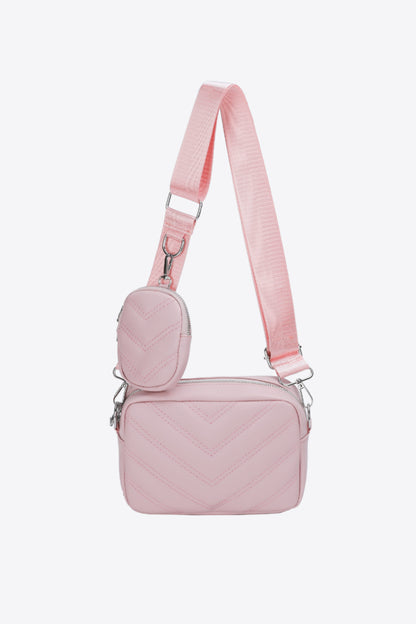 Cute Leather Shoulder Bag with Small Purse