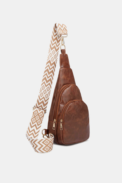 Brown Aesthetic Leather Sling Bag