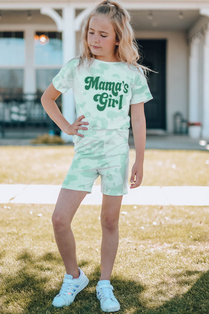 Mommy Me Summer Outfits | Girls Printed Letter Graphic Lounge Set