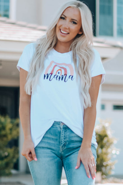 Mommy Me Summer Outfits | Women Graphic Round Neck Tee Shirt
