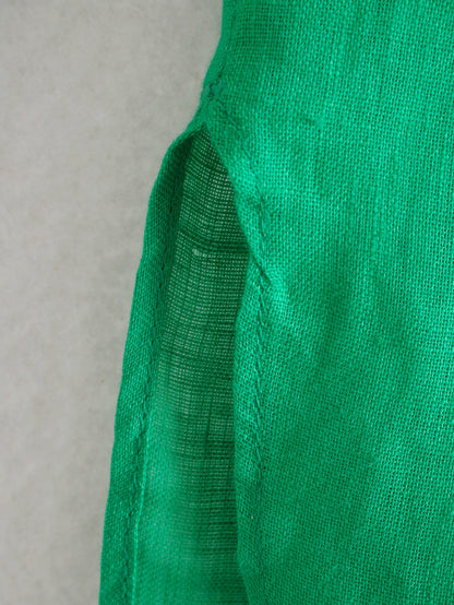 Green Aesthetic | Emerald Green Oversized Cotton Shirt