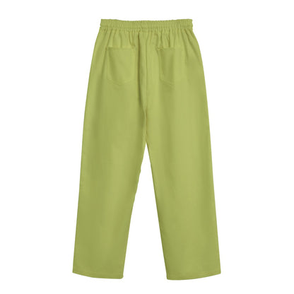 St Patricks Day Outfits Lemon Drop Green Men's Straight Casual Pants | 245GSM Cotton