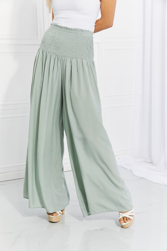 Summer Outfits | HEYSON Full Size Beautiful You Smocked Palazzo Pants