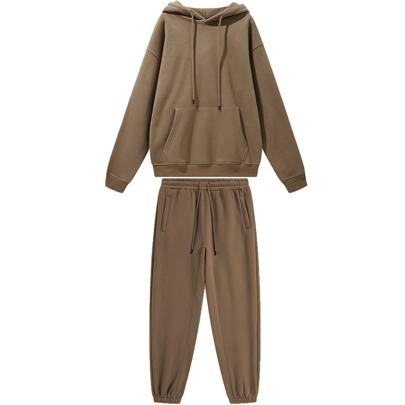 Fall Outfits | Fleece Hoodie Sweatpants Outfit 2-piece Set