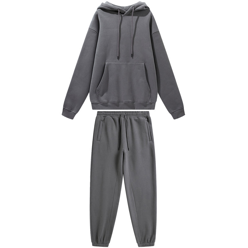 Fall Outfits  Fleece Hoodie Sweatpants Outfit 2-piece Set – 3rdpartypeople