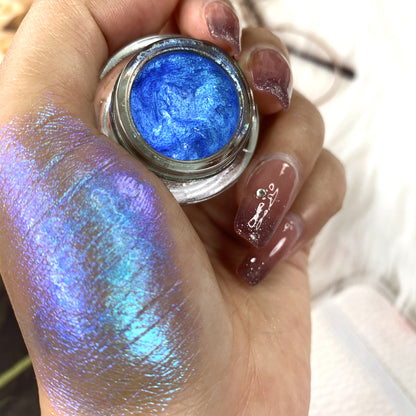 blue makeup looks, swatches