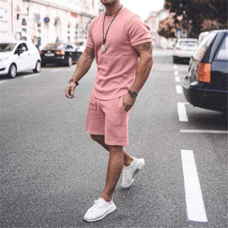 Mens Cotton Shorts, Pink Mens Cotton Outfit