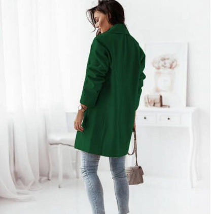 Winter Outfits 2024 | Emerald Green Elegant Coat