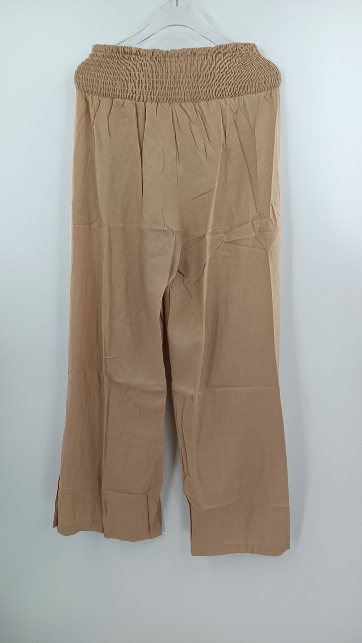 Summer Linen Pants | Elastic Waist Casual Wide Leg Linen Pants