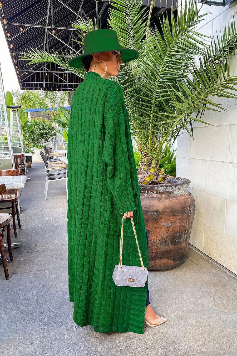 Green Aesthetic | Chic Cardigan Sweater