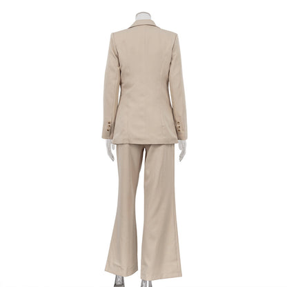 Spring Outfits 2024 |  Back To Work Blazer Wide Leg Pants Outfit 2-piece Set