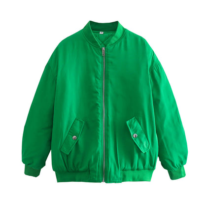 Emerald Green Aesthetic | Minimalist Puffer Jacket