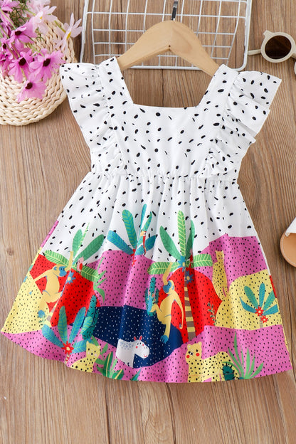 Kids Fashion Summer Outfits | Girls Printed Ruffled Dress