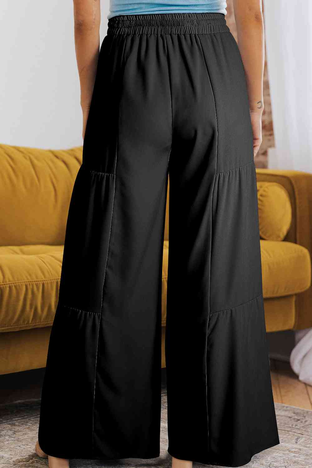 Drawstring Wide Leg Pants