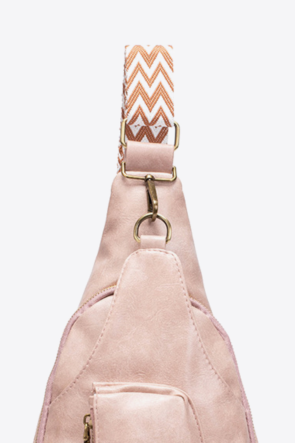 Hot Pink Aesthetic All The Feels PU Leather Sling Bag