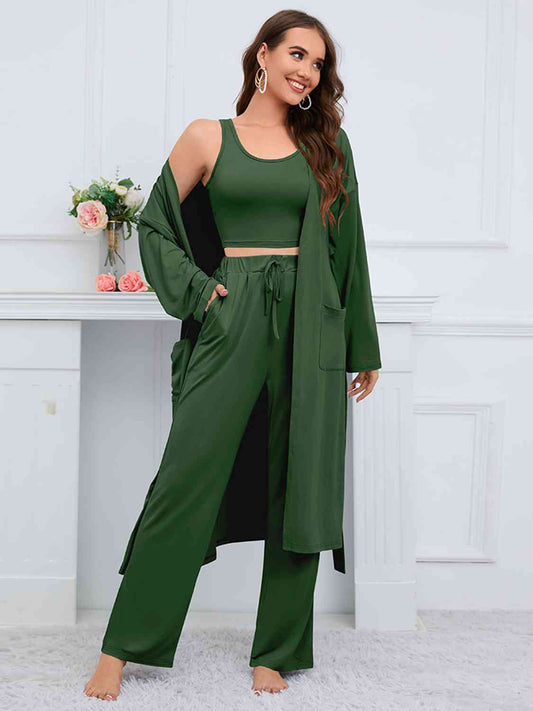St Patricks Day Outfits Tank, Cardigan, and Pants 3-piece Outfit Set