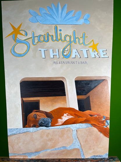 Limited Edition “Terlingua Guard Dog” Acrylic Painting by David M. Bridges